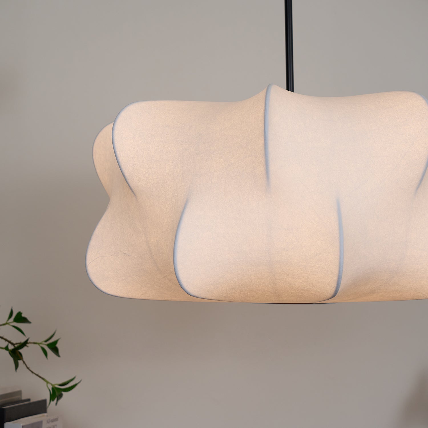 Pendant Light Silk 23.6 in 11 in E27 3-Light White Dining Living Room Modern Ceiling Lamp | Thomler