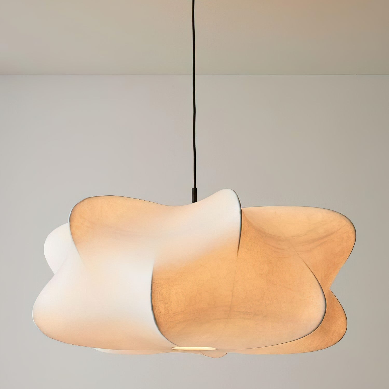 Pendant Light Silk 23.6 in 11 in E27 3-Light White Dining Living Room Modern Ceiling Lamp | Thomler