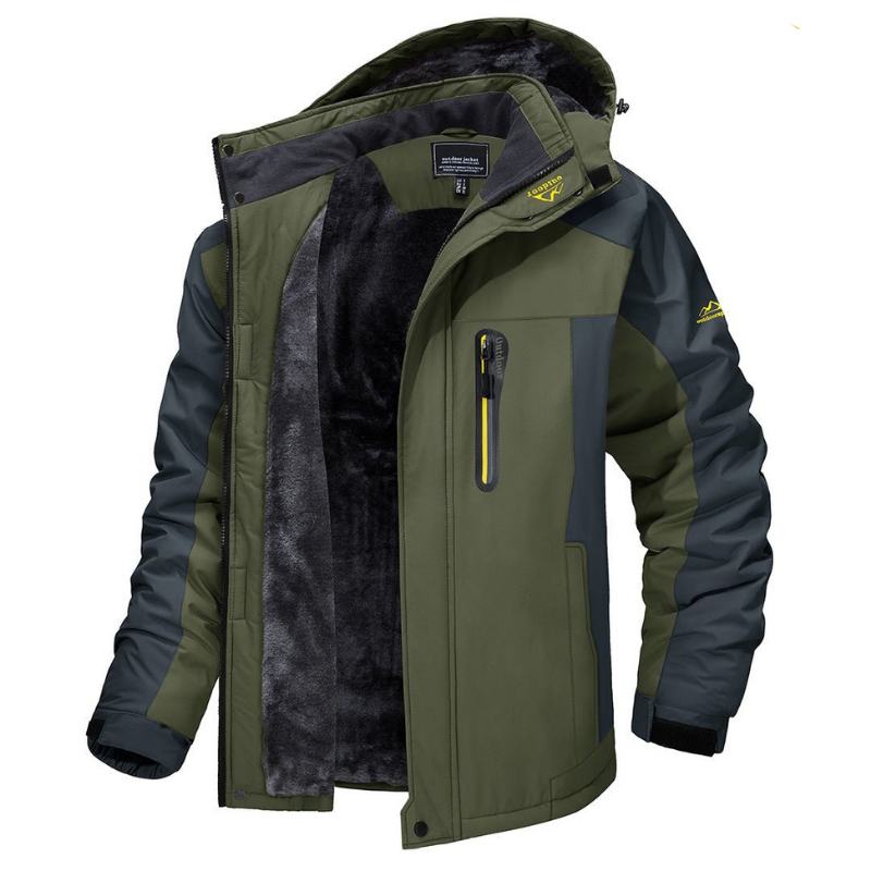 Men's Insulated Parka with Removable Hood – Heavy-Duty Cold Weather Coat with Fleece Interior for Winter Hiking, Work & Everyday Wear | Thomler