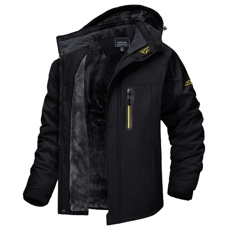 Men's Insulated Parka with Removable Hood – Heavy-Duty Cold Weather Coat with Fleece Interior for Winter Hiking, Work & Everyday Wear | Thomler
