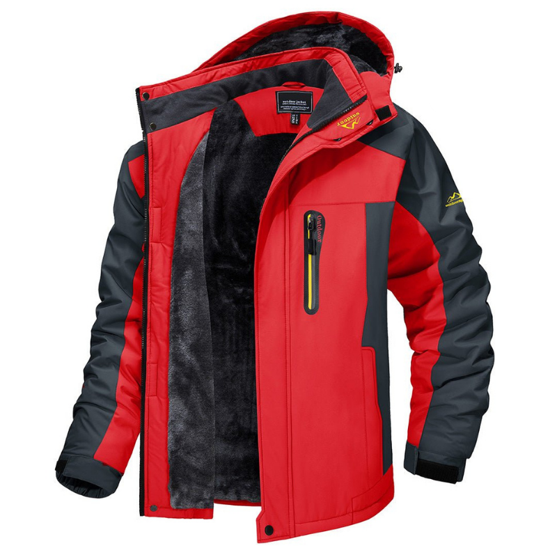 Men's Insulated Parka with Removable Hood – Heavy-Duty Cold Weather Coat with Fleece Interior for Winter Hiking, Work & Everyday Wear | Thomler