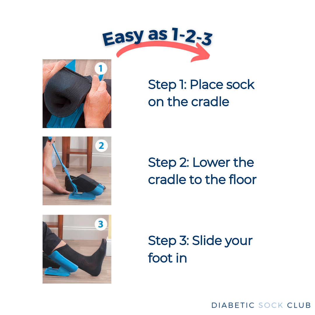 Sock Helper Tool with Long Handle for Easy Dressing Without Bending | Mobility Aid for Seniors, Pregnancy & Recovery | Thomler