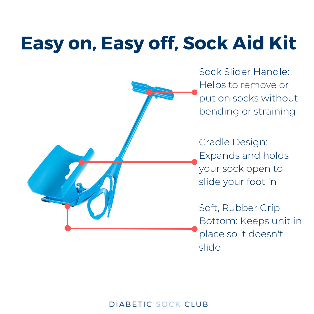 Sock Helper Tool with Long Handle for Easy Dressing Without Bending | Mobility Aid for Seniors, Pregnancy & Recovery | Thomler