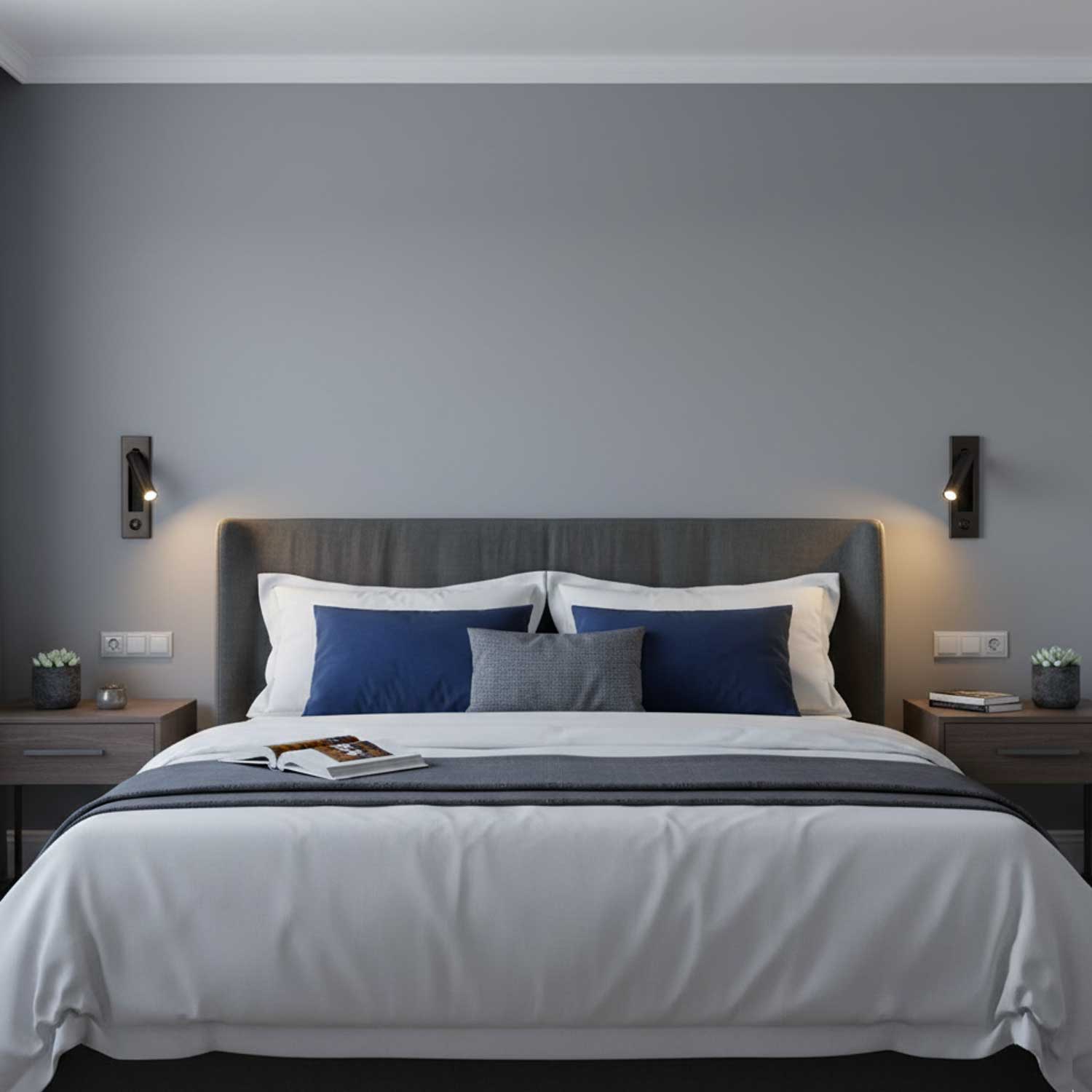 LED Wall Reading Light 6 in Aluminum Adjustable Bedroom Nightstand Lamp Warm White | Thomler
