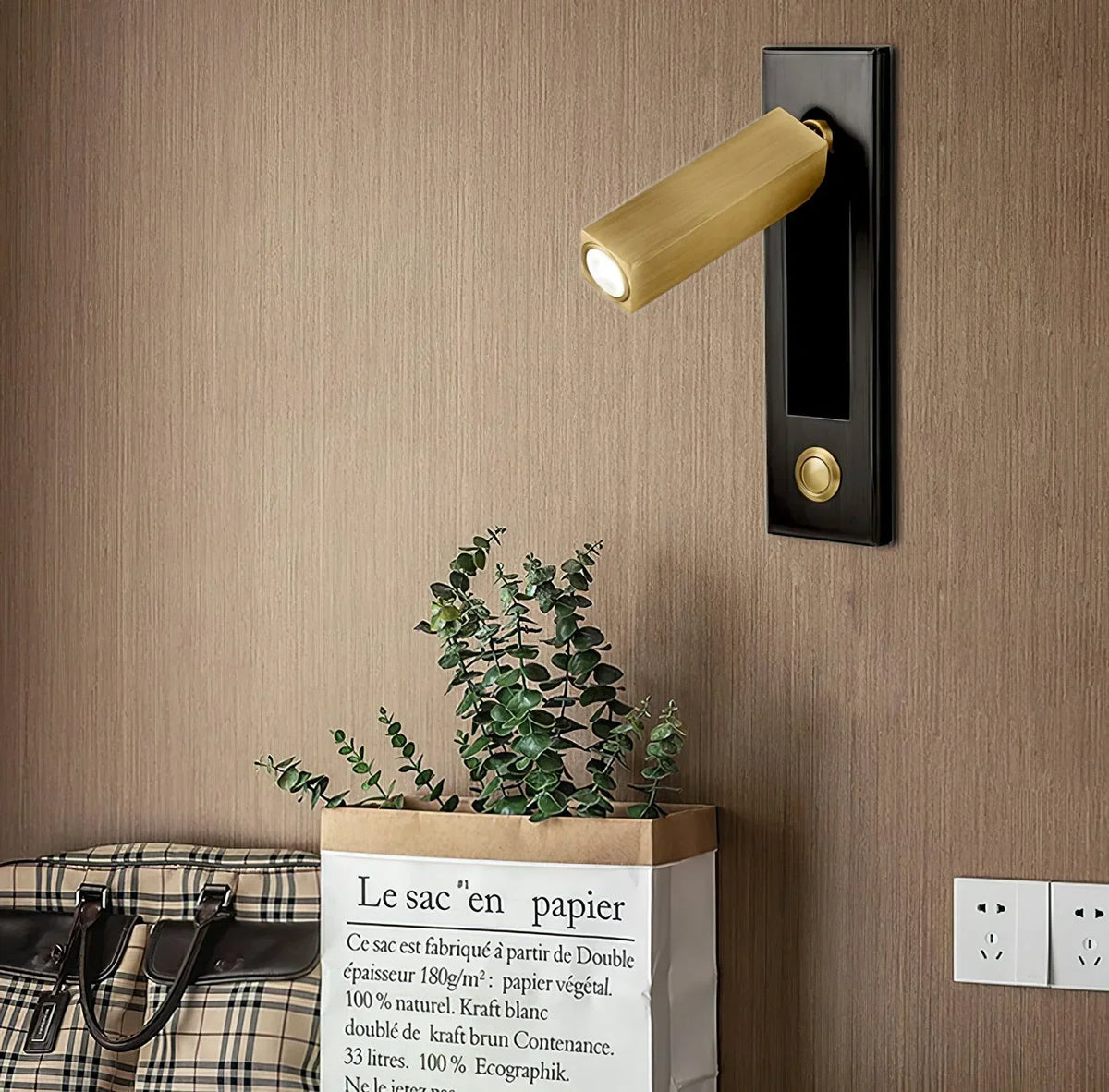 Adjustable Cylinder Wall Sconce with Integrated LED for Bedroom Reading | Thomler