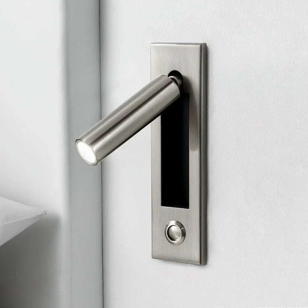 Adjustable Cylinder Wall Sconce with Integrated LED for Bedroom Reading | Thomler
