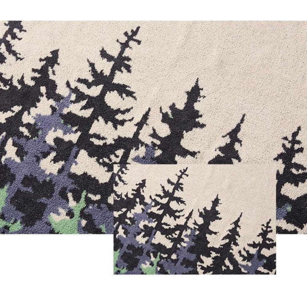 Textured Microfiber Knit Throw Blanket 51×63 Inches Forest Pattern for Couch, Bed, Travel | Thomler