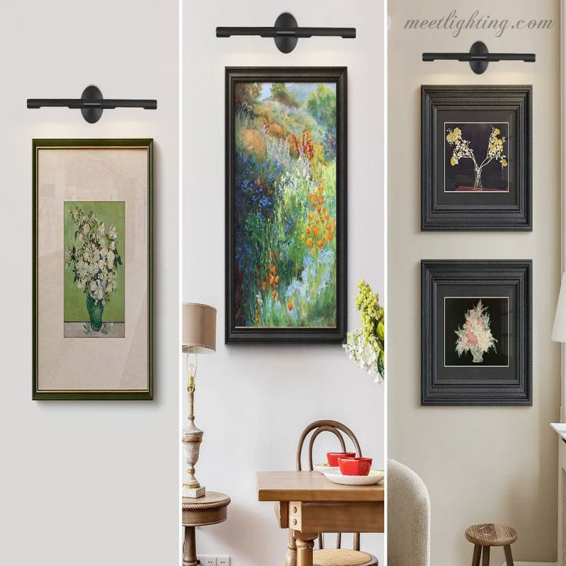 LED Artwork Illuminator Wall Mount Brass Picture Light for Paintings Photographs Gallery Frames Museum Quality Accent Lighting Adjustable | Thomler