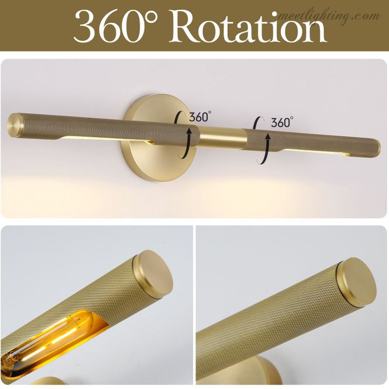 LED Artwork Illuminator Wall Mount Brass Picture Light for Paintings Photographs Gallery Frames Museum Quality Accent Lighting Adjustable | Thomler