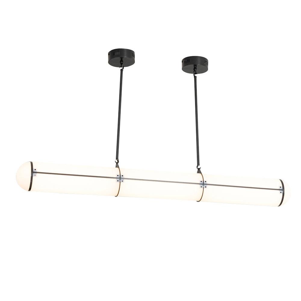 Metal LED Ceiling Light 59 in (150 cm) Adjustable Warm Neutral Cool Indoor Living Room Kitchen Dining Fixture | Thomler