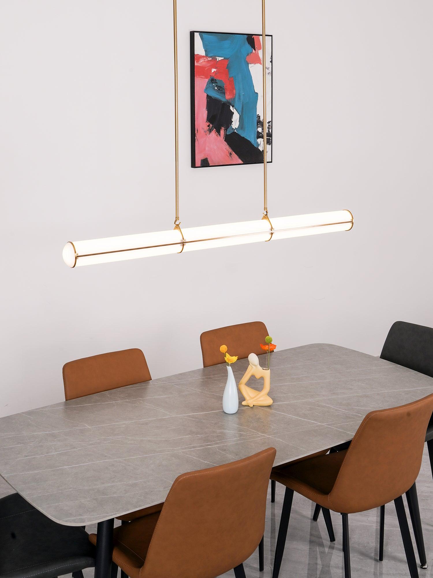 Metal LED Ceiling Light 59 in (150 cm) Adjustable Warm Neutral Cool Indoor Living Room Kitchen Dining Fixture | Thomler
