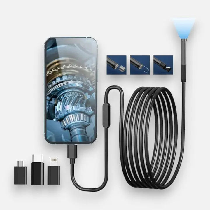 Inspection Camera ABS 5.0 m Cable 8.0 mm Head Drain Pipe Engine Inspection Borescope Endoscope Smartphone Camera | Thomler