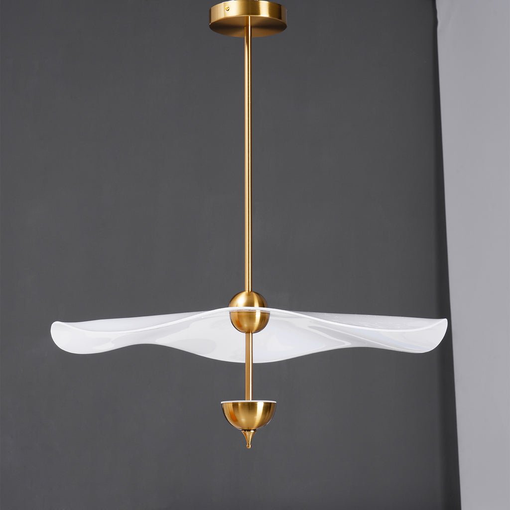 Ceiling Light Metal Acrylic 23.6 in x 27.5 in Gold Indoor Dining Room Living Room Modern Pendant Lamp | Thomler