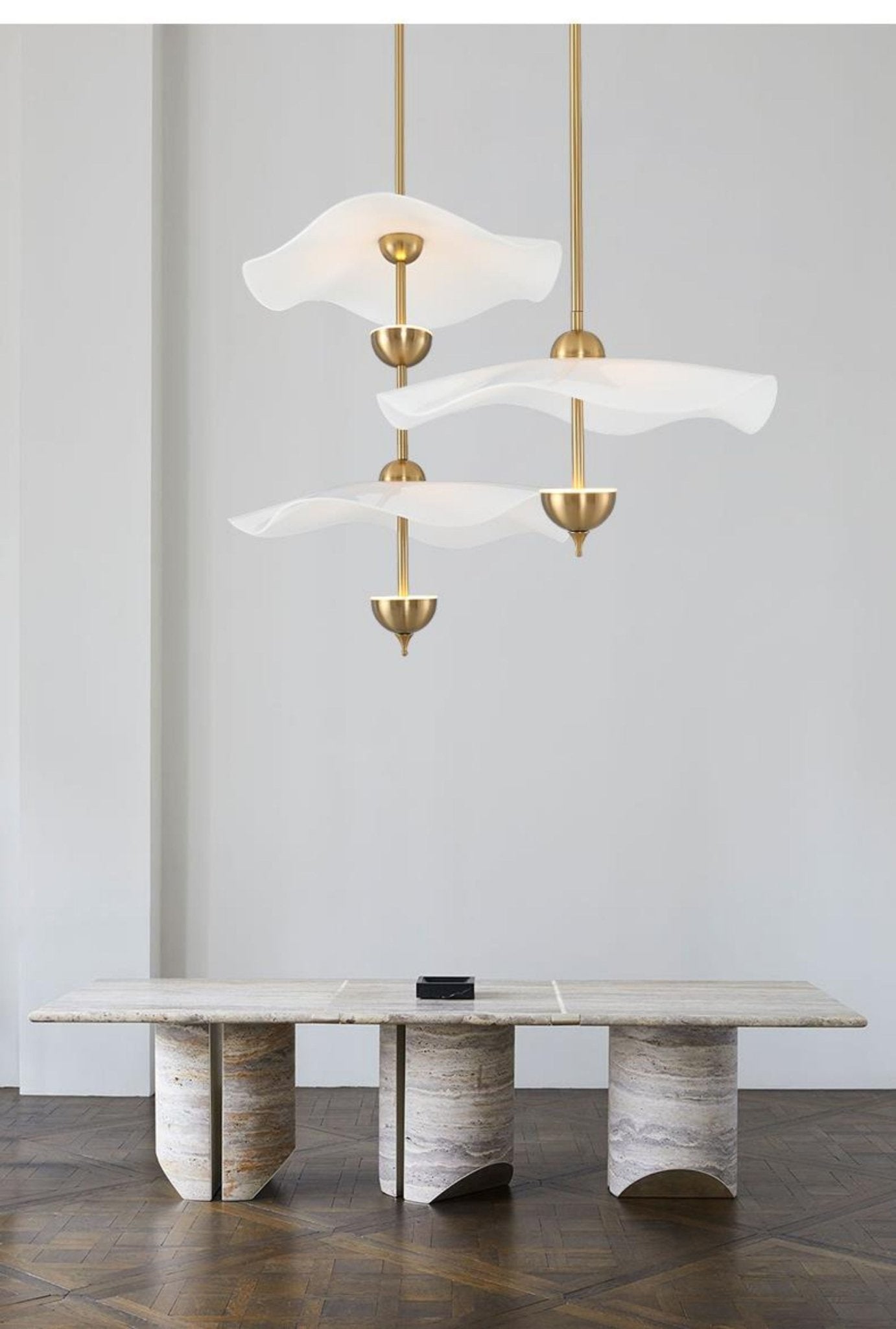 Ceiling Light Metal Acrylic 23.6 in x 27.5 in Gold Indoor Dining Room Living Room Modern Pendant Lamp | Thomler