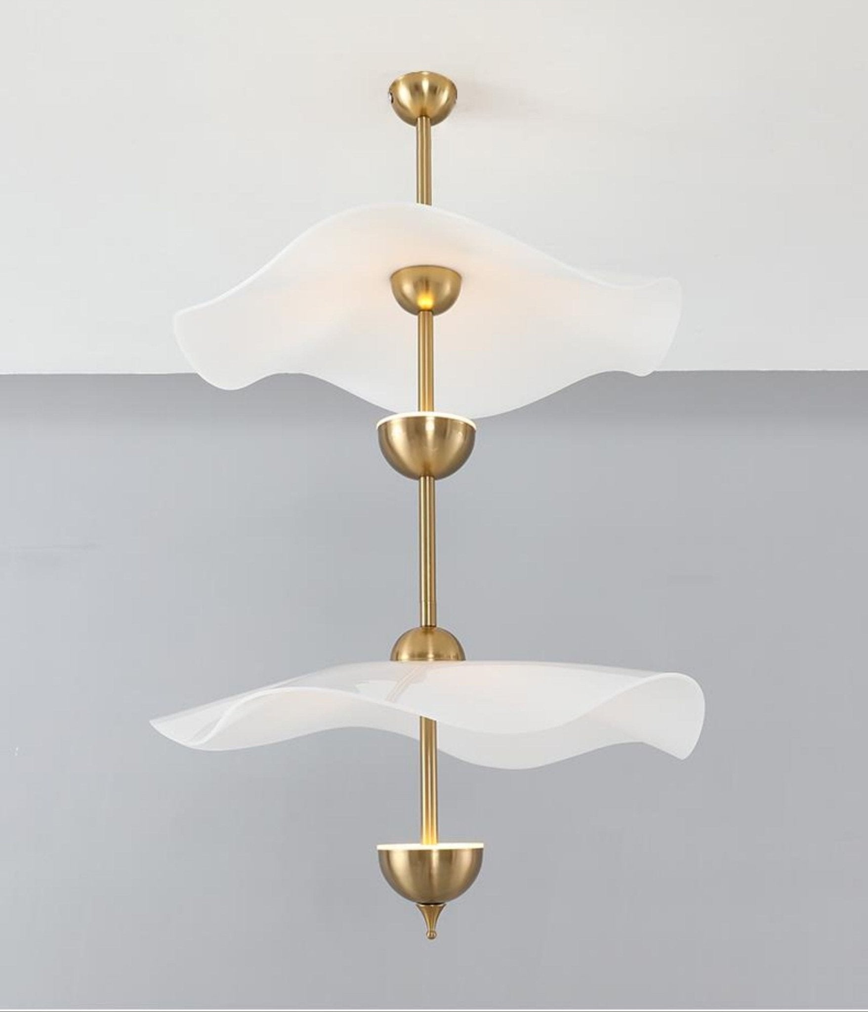Ceiling Light Metal Acrylic 23.6 in x 27.5 in Gold Indoor Dining Room Living Room Modern Pendant Lamp | Thomler