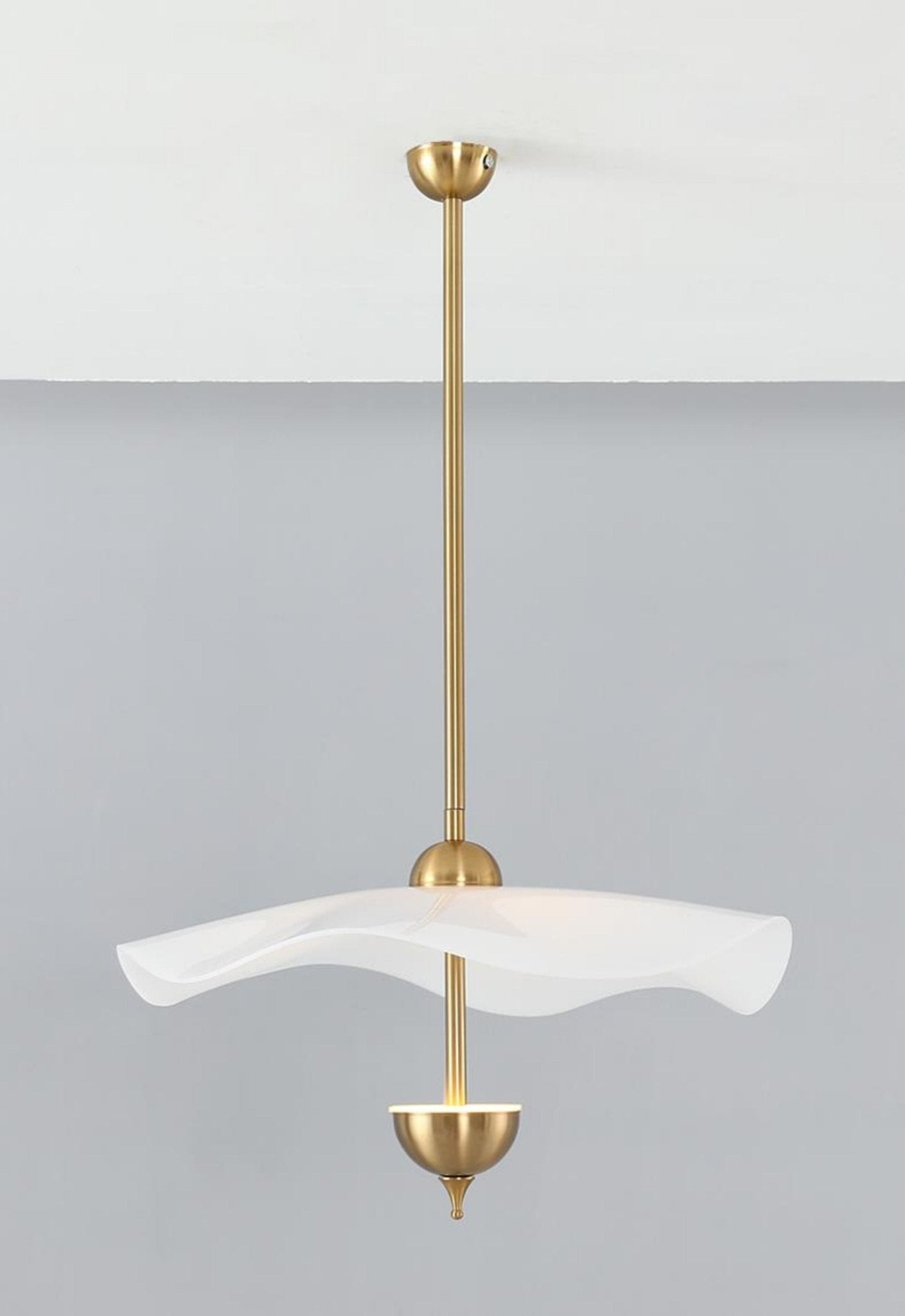 Ceiling Light Metal Acrylic 23.6 in x 27.5 in Gold Indoor Dining Room Living Room Modern Pendant Lamp | Thomler