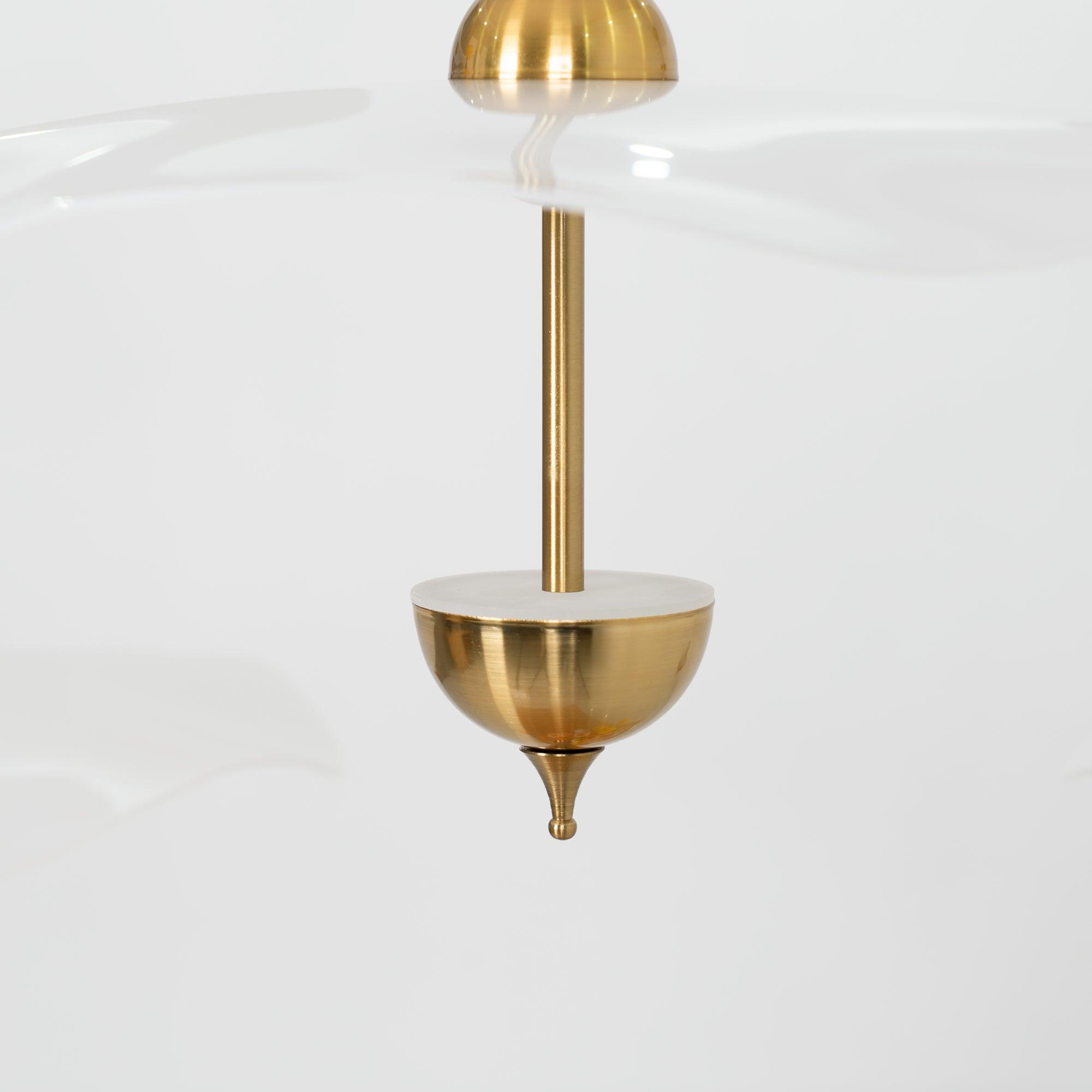 Ceiling Light Metal Acrylic 23.6 in x 27.5 in Gold Indoor Dining Room Living Room Modern Pendant Lamp | Thomler