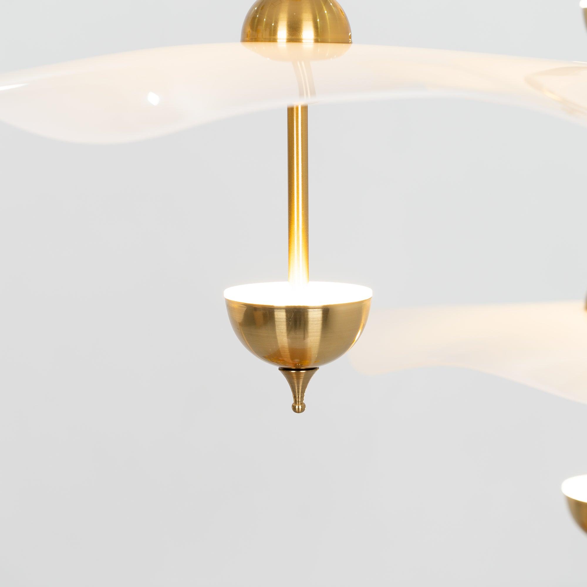 Ceiling Light Metal Acrylic 23.6 in x 27.5 in Gold Indoor Dining Room Living Room Modern Pendant Lamp | Thomler