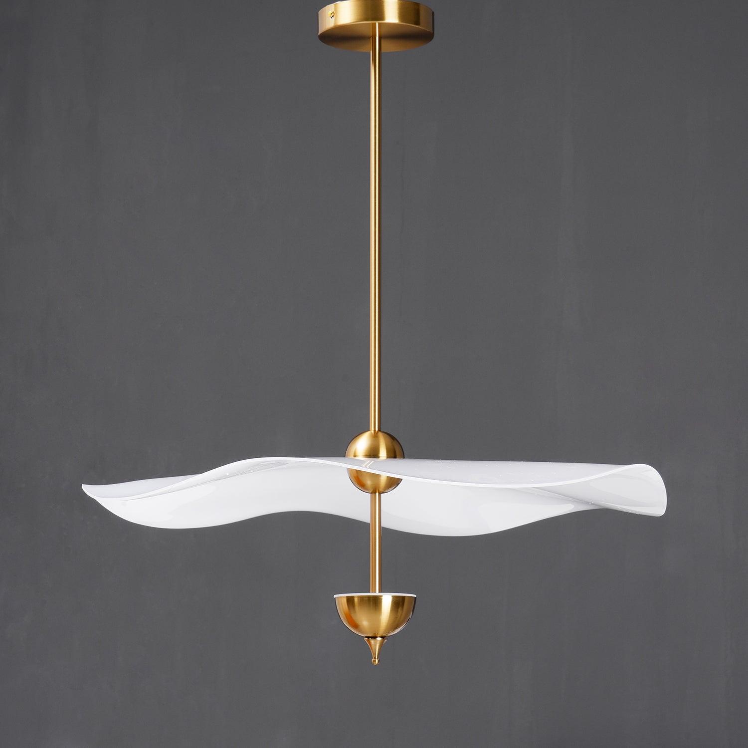 Ceiling Light Metal Acrylic 23.6 in x 27.5 in Gold Indoor Dining Room Living Room Modern Pendant Lamp | Thomler