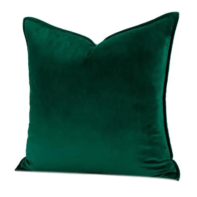 Cushion Cover Velvet 45.0 cm x 45.0 cm Beige Sofa Bedroom Decorative Throw Pillow Case Hidden Zip | Thomler