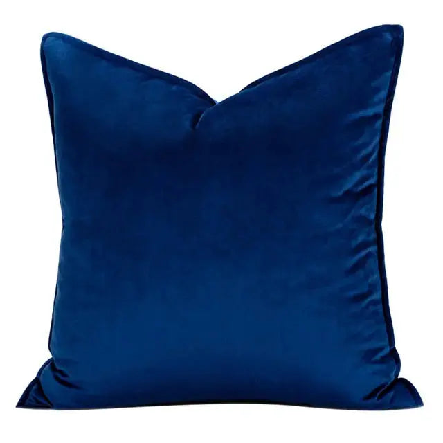 Cushion Cover Velvet 45.0 cm x 45.0 cm Beige Sofa Bedroom Decorative Throw Pillow Case Hidden Zip | Thomler