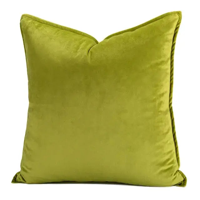 Cushion Cover Velvet 45.0 cm x 45.0 cm Beige Sofa Bedroom Decorative Throw Pillow Case Hidden Zip | Thomler
