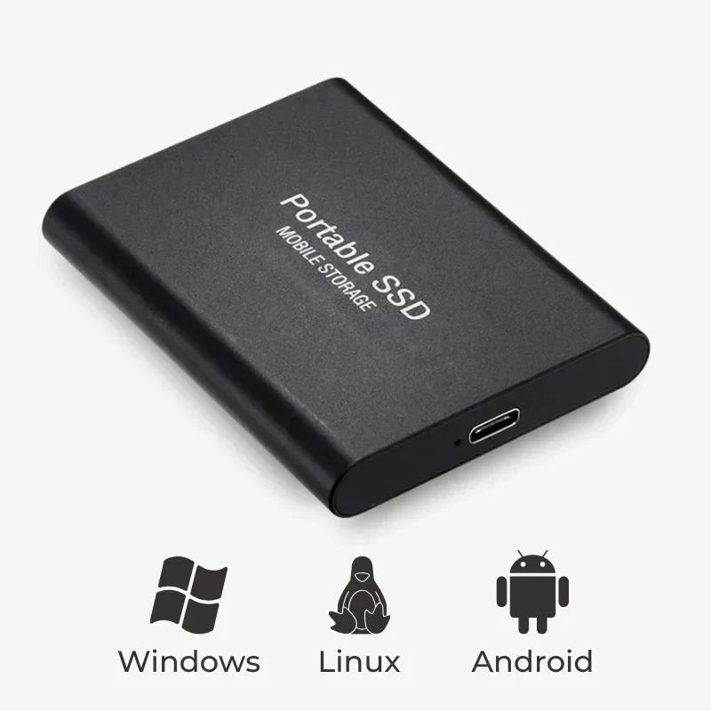 Portable Solid State Drive 4TB USB 3.1 High-Speed External Storage for Backup Files Photos Videos PC Compatible Compact Travel-Friendly Data | Thomler