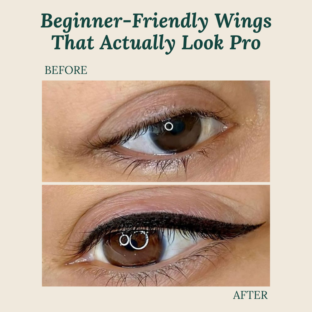 Precision Tip Eyeliner Pen with Smudge-Proof Waterproof Formula for Winged Liner and Everyday Eye Looks | Vegan Cruelty-Free Makeup Liner | Thomler