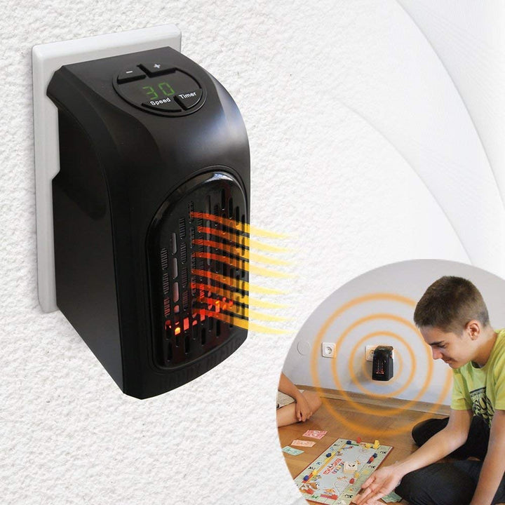 Compact Ceramic Space Heater 1000W-2000W Adjustable Fast-Heat for Bedroom Office Living Room & Desk Use | Thomler