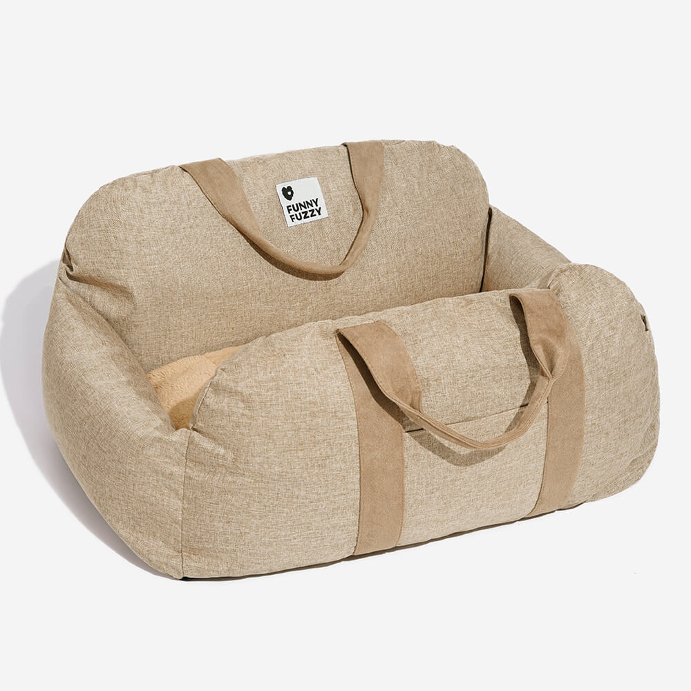 Portable Pet Carrier Booster Seat with Safety Harness and Washable Cover for Small Dogs | Thomler