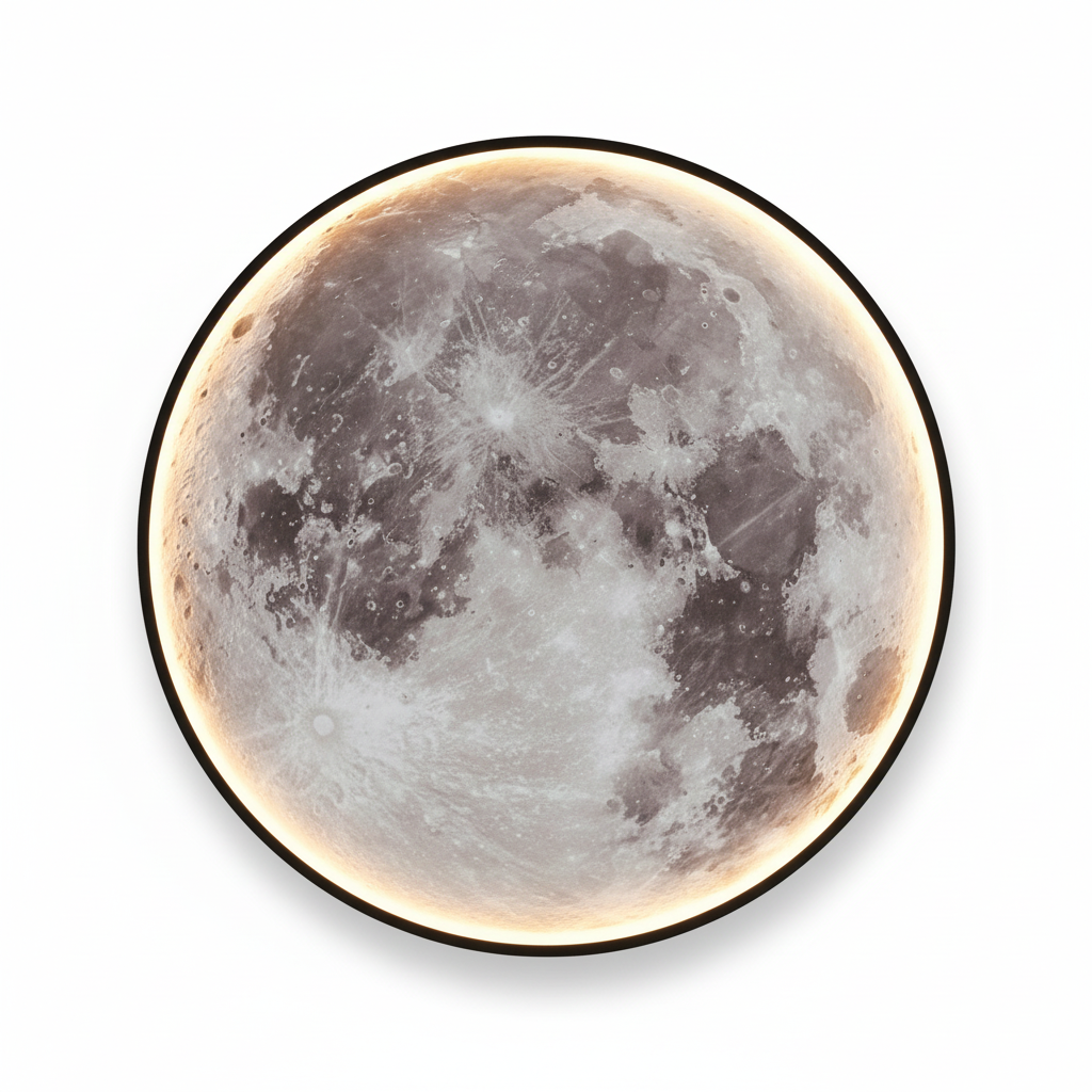 Wall Lamp Alloy LED 10.0–15.0 m² Dimmable Moon Bedroom Living Room Ambient Lighting Fixture | Thomler