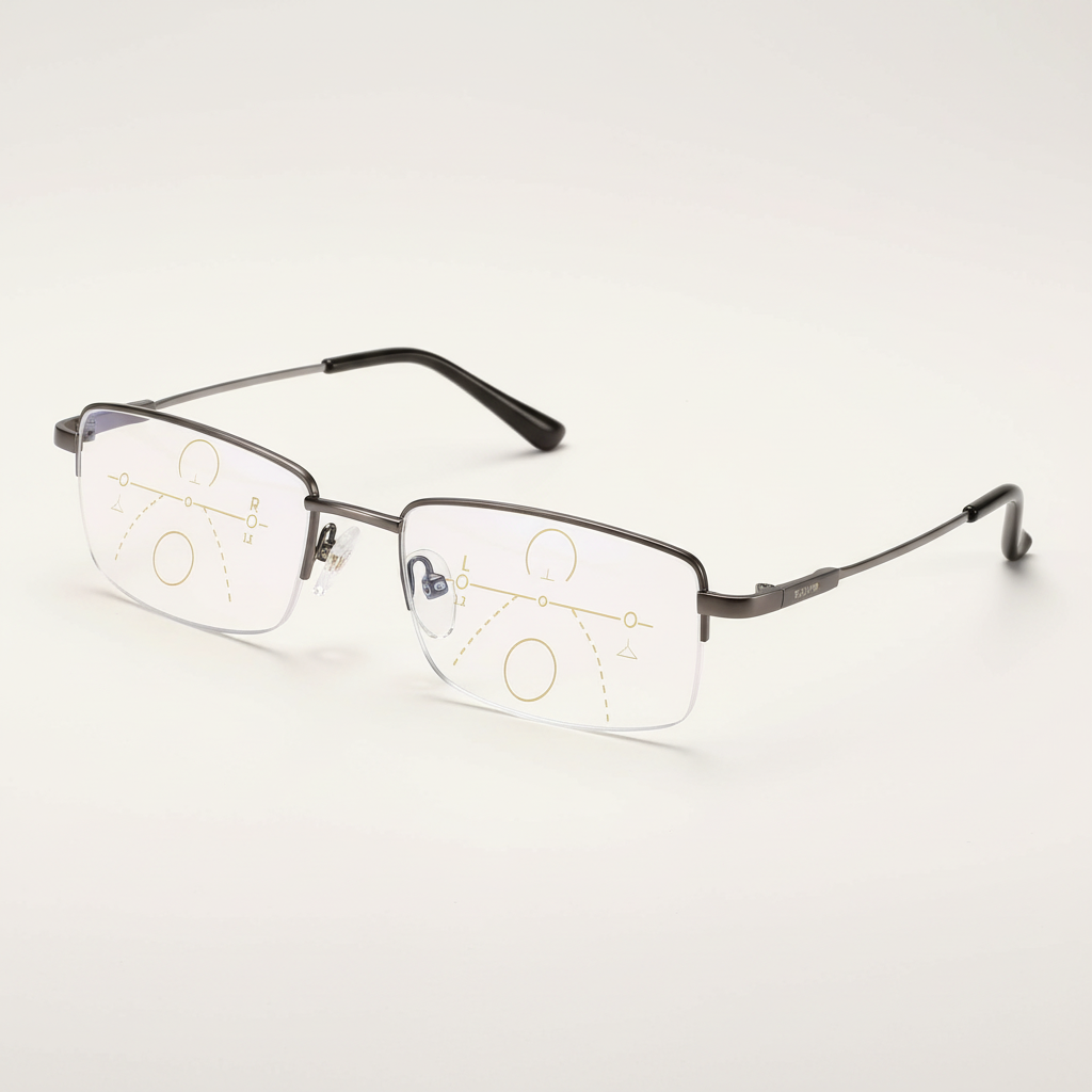 Progressive Reading Glasses with Auto-Tint Transition Lenses, Blue Light Filter & UV400 Protection for Computer Work, Driving & Reading | Thomler