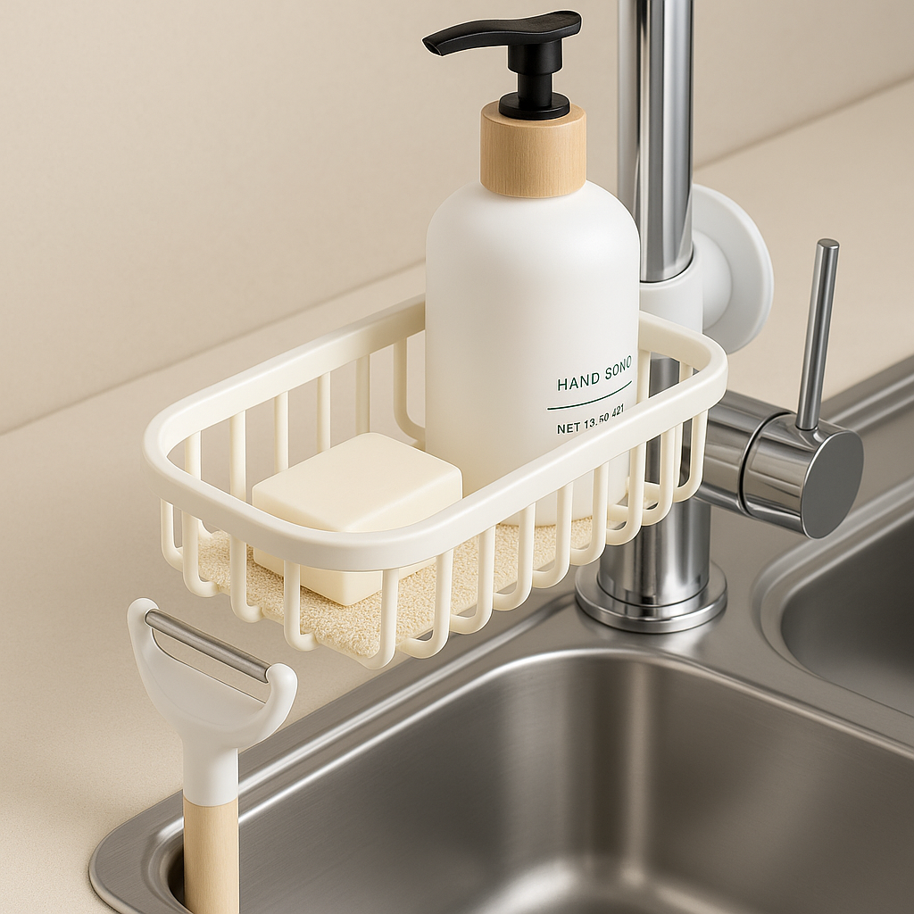 Hanging Shower Caddy for Showerhead | Rust-Proof Stainless Steel Organizer for Shampoo & Soap | No-Drill Quick Install Basket for Bathroom | Thomler