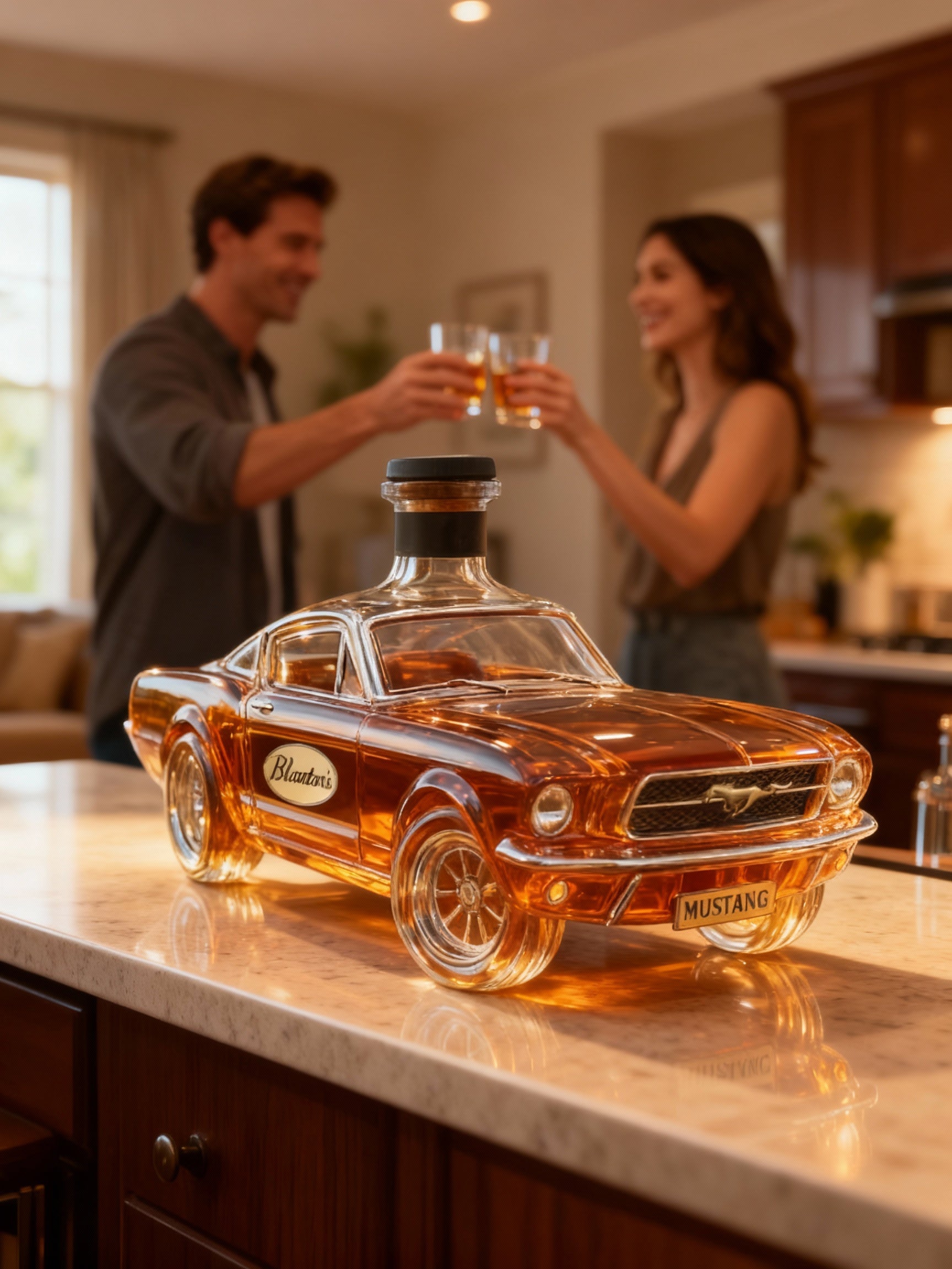 Muscle Car Glass Spirit Decanter for Whiskey, Bourbon & Liquor Display – Collectible Automotive Barware for Home Bar, Man Cave & Living Room | Thomler