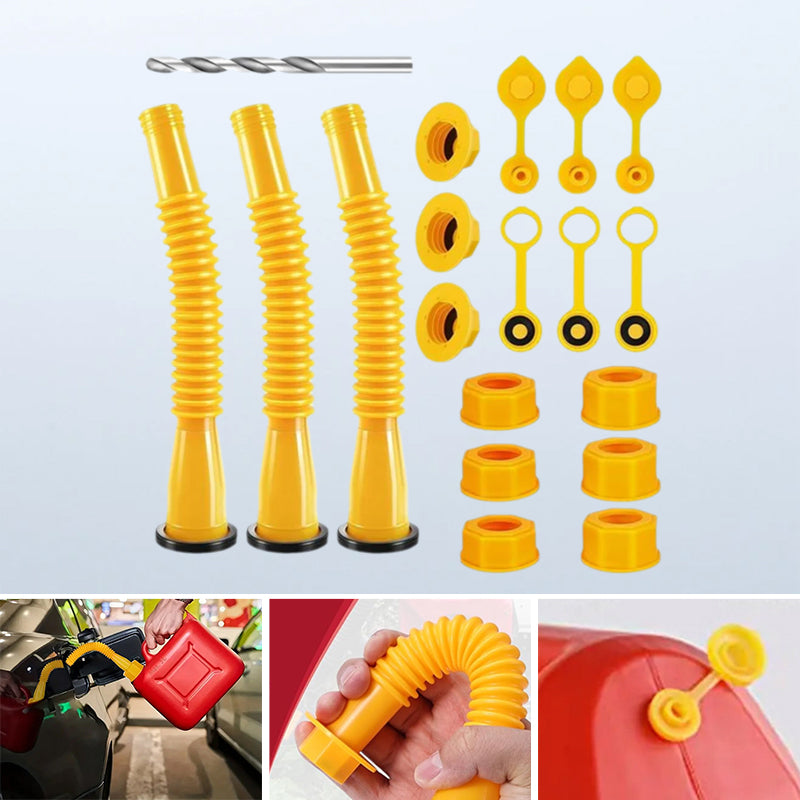 Fuel Container Replacement Spout Kit with Bendable Hose for Gas Cans – Universal Fit Pouring Nozzle Set | Thomler