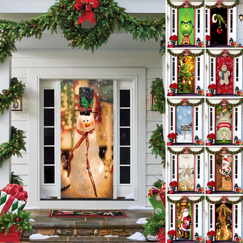 Holiday Door Cover – Festive Fabric Wrap for Front Doors | Thomler
