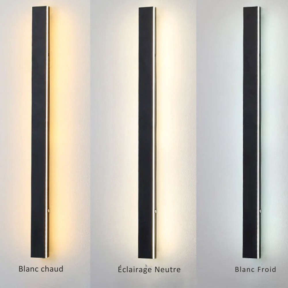 Outdoor LED Wall Light Waterproof Linear Modern Metal Sconce for Porch Garden Patio Courtyard Minimalist Exterior Lighting | Thomler