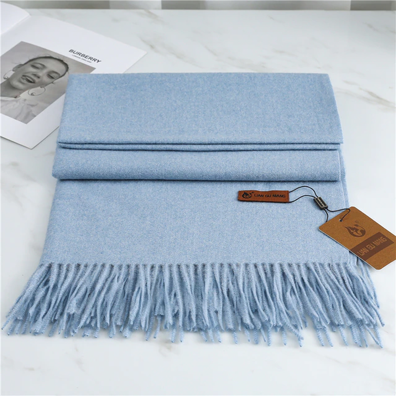 Premium Cashmere Winter Scarf for Women – Soft Oversized Shawl Wrap with Fringe, 10 Colors | Thomler