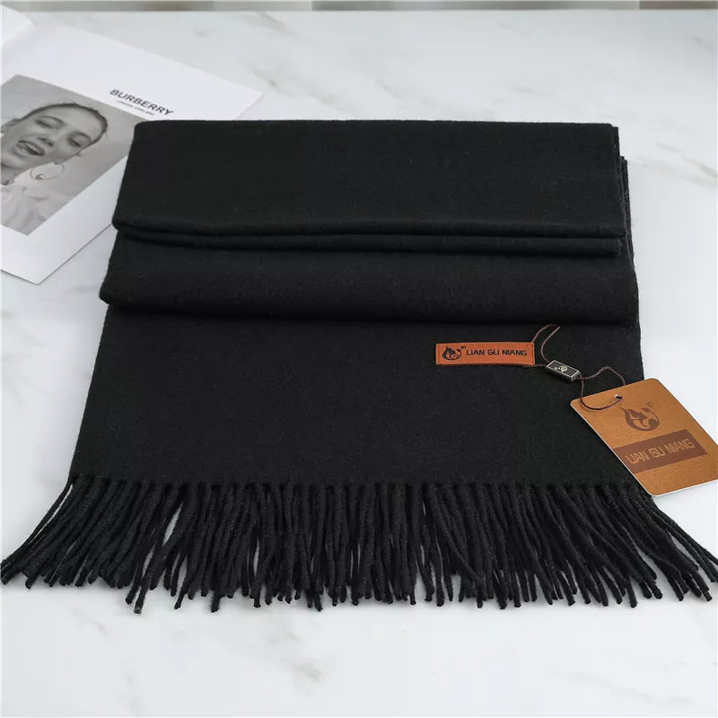 Premium Cashmere Winter Scarf for Women – Soft Oversized Shawl Wrap with Fringe, 10 Colors | Thomler