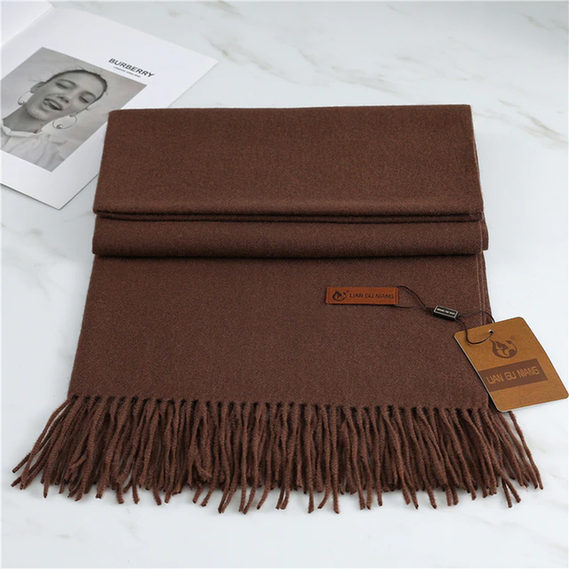 Premium Cashmere Winter Scarf for Women – Soft Oversized Shawl Wrap with Fringe, 10 Colors | Thomler