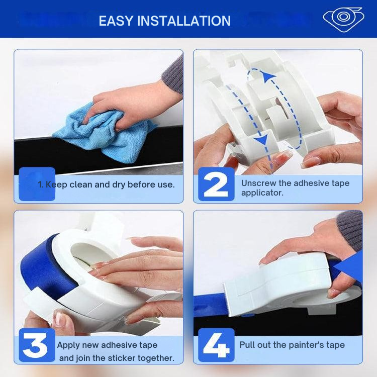 Painter's Tape Applicator Tool for Crisp Edges on Walls Baseboards Ceilings Trim Work Professional Straight Lines Home Painting Projects DIY | Thomler
