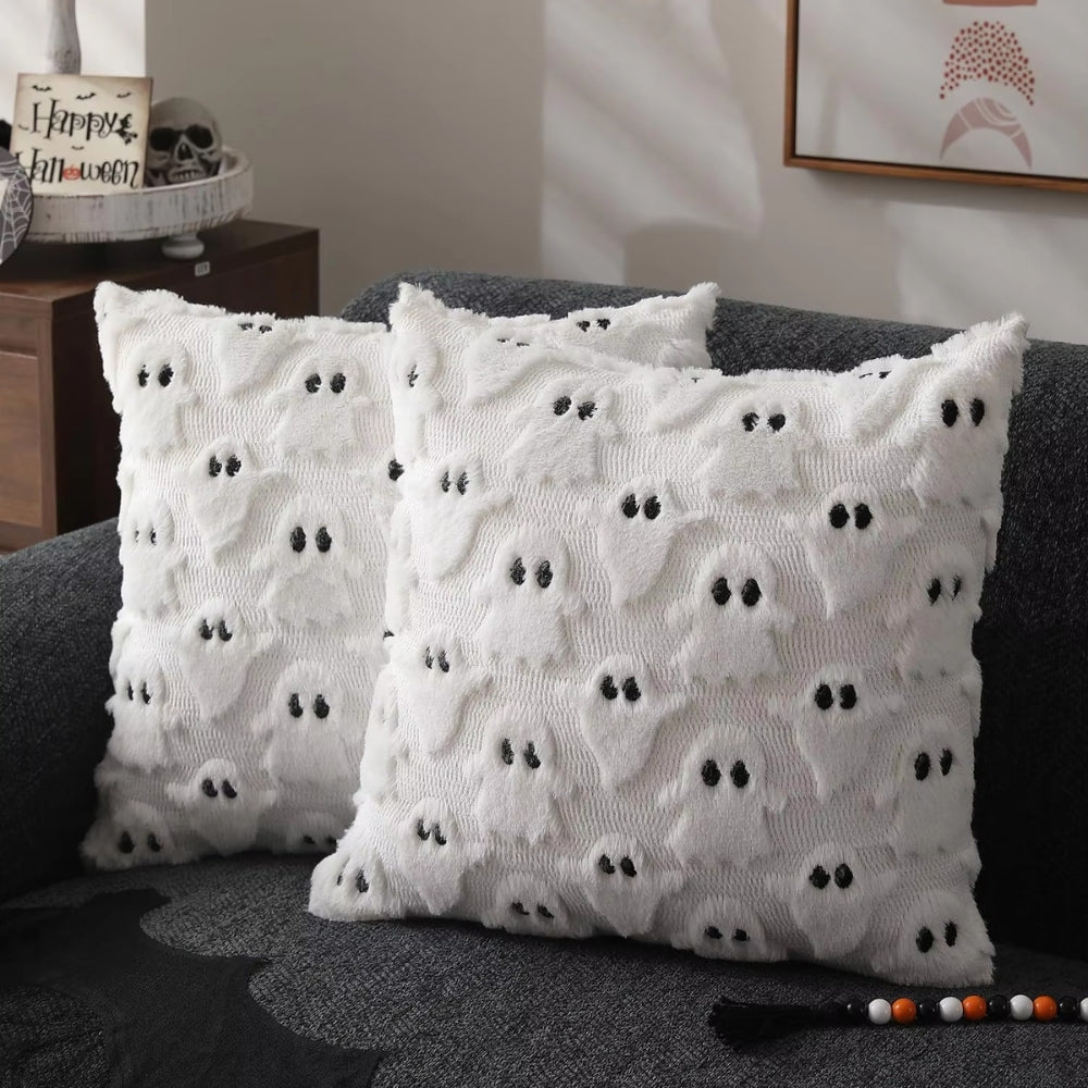 Halloween Throw Pillow Cover with Seasonal Gourd Design – Soft Microfiber Decorative Cushion Slip for Sofa, Bed & Living Room Chairs | Thomler