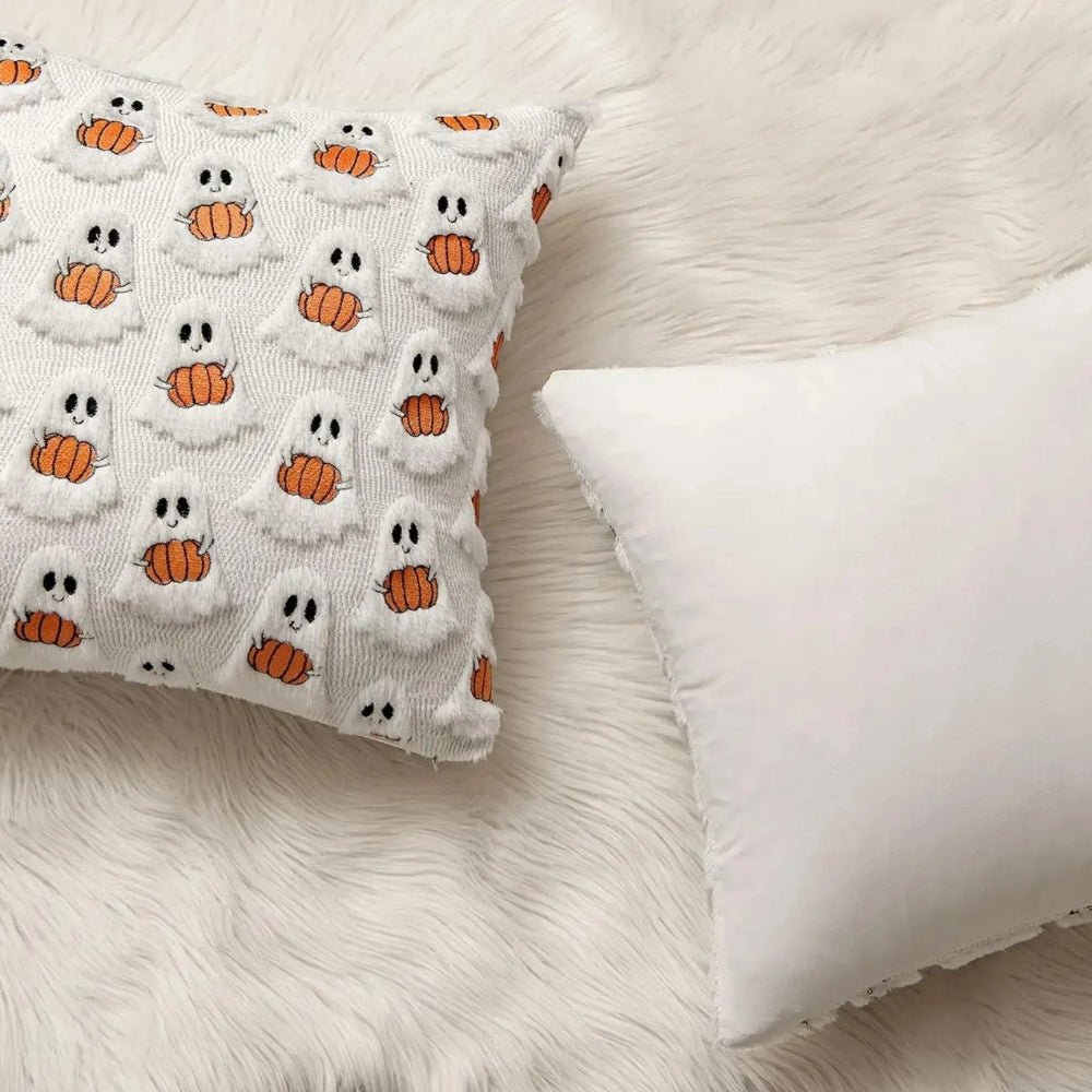 Halloween Throw Pillow Cover with Seasonal Gourd Design – Soft Microfiber Decorative Cushion Slip for Sofa, Bed & Living Room Chairs | Thomler