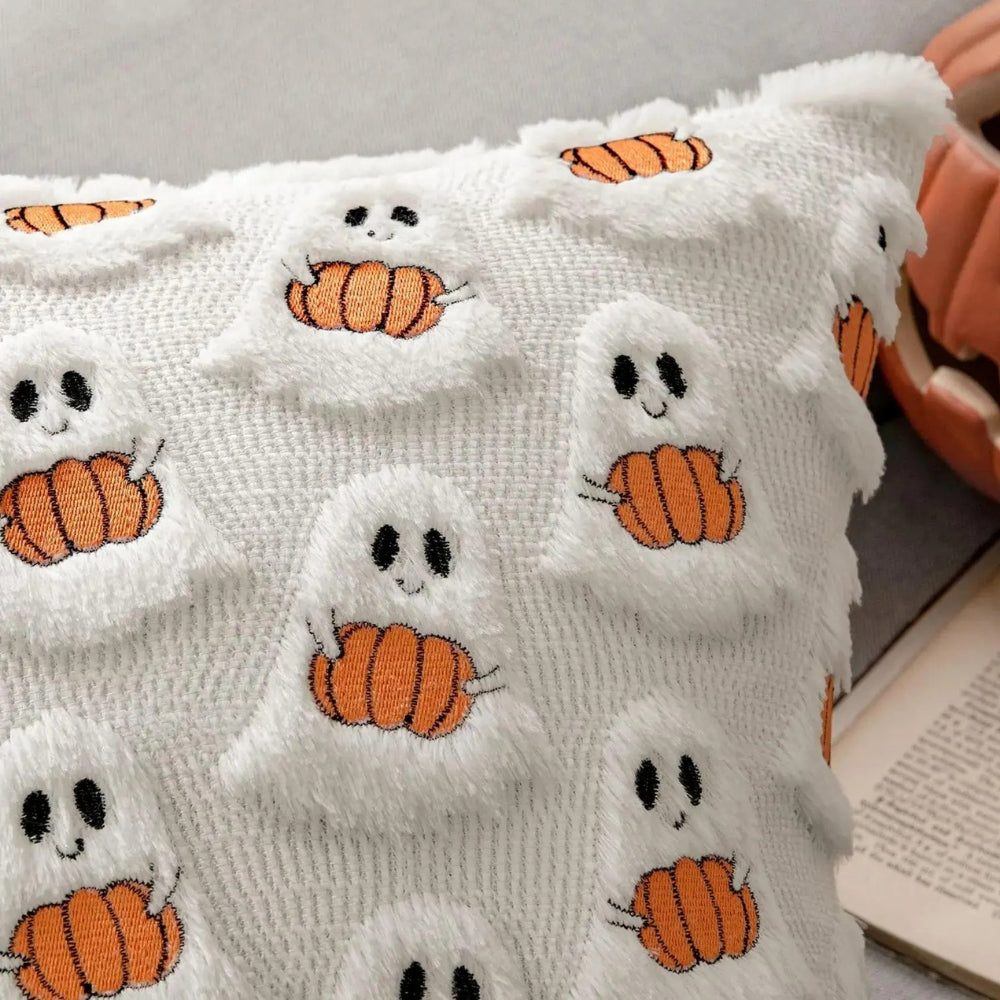 Halloween Throw Pillow Cover with Seasonal Gourd Design – Soft Microfiber Decorative Cushion Slip for Sofa, Bed & Living Room Chairs | Thomler