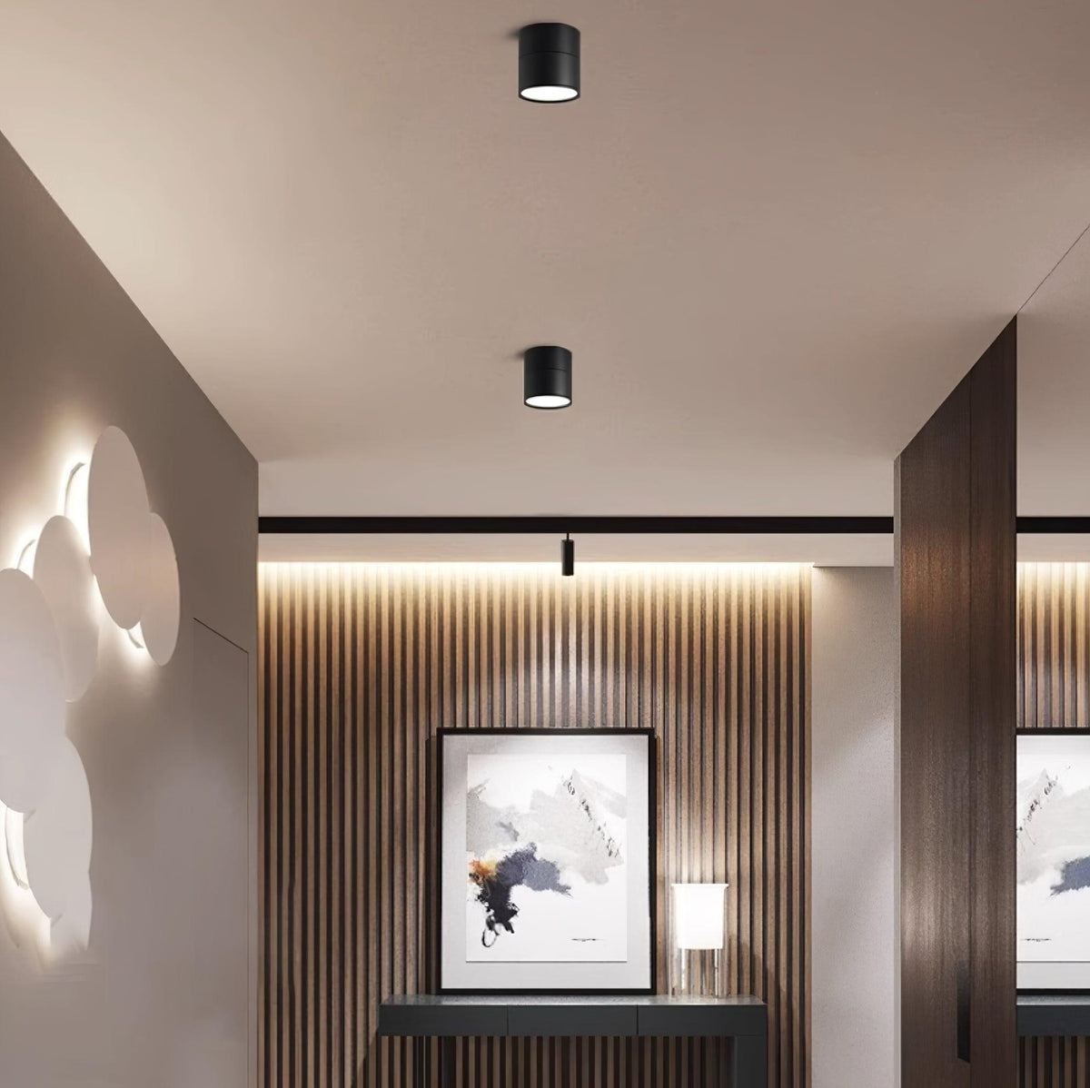 Adjustable LED Ceiling Spotlight in Minimalist Scandinavian Style – Directional Accent Light for Living Room, Gallery, Hallway & Modern | Thomler