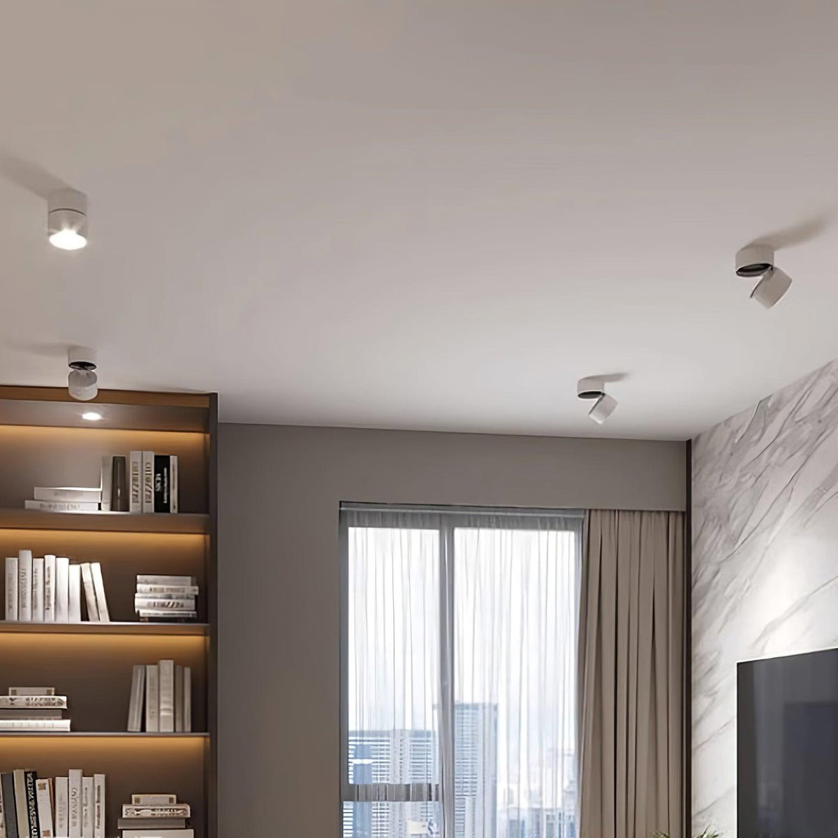 Adjustable Aluminum Spotlight with Tilting Head for Wall & Ceiling – Directional Track Light | Thomler