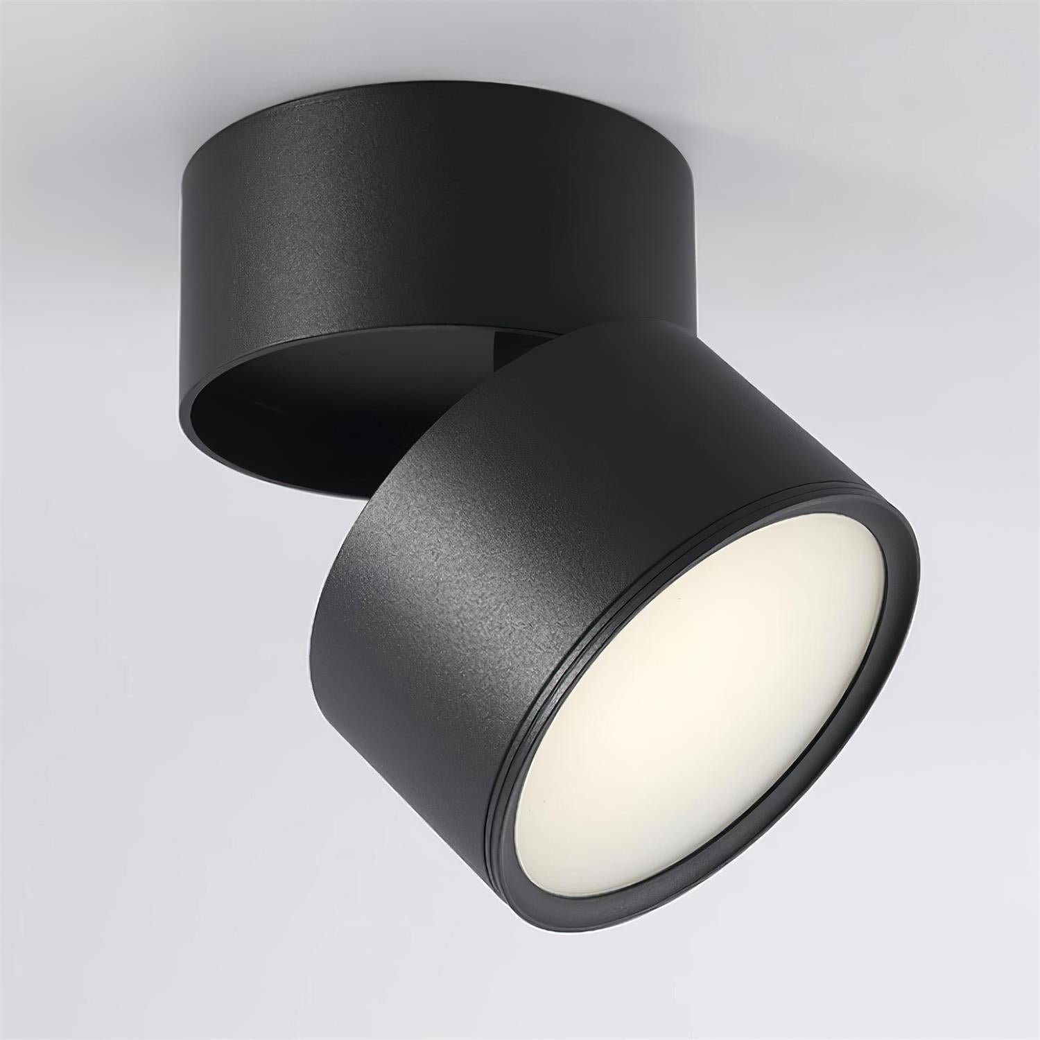 Ceiling Lamp Aluminum 3.9 in Adjustable Black White Home Gallery Spotlight Warm White 7W LED | Thomler