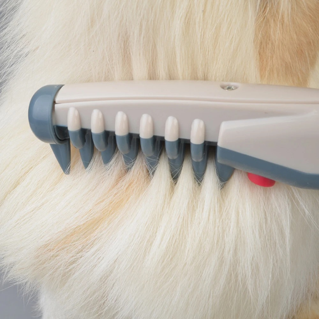 Gentle Pet Grooming Comb with Rounded Blades for Tangle-Free Fur on Dogs & Cats | Ergonomic Dematting Tool for Long & Short Hair | Safe | Thomler