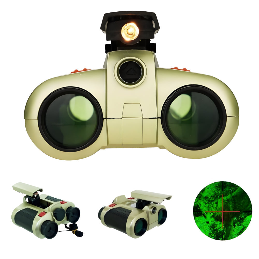 Kids Night Vision Binoculars 4x30 Magnification Waterproof Shockproof for Outdoor Camping Nature Exploration Wildlife Watching Backyard Adve | Thomler