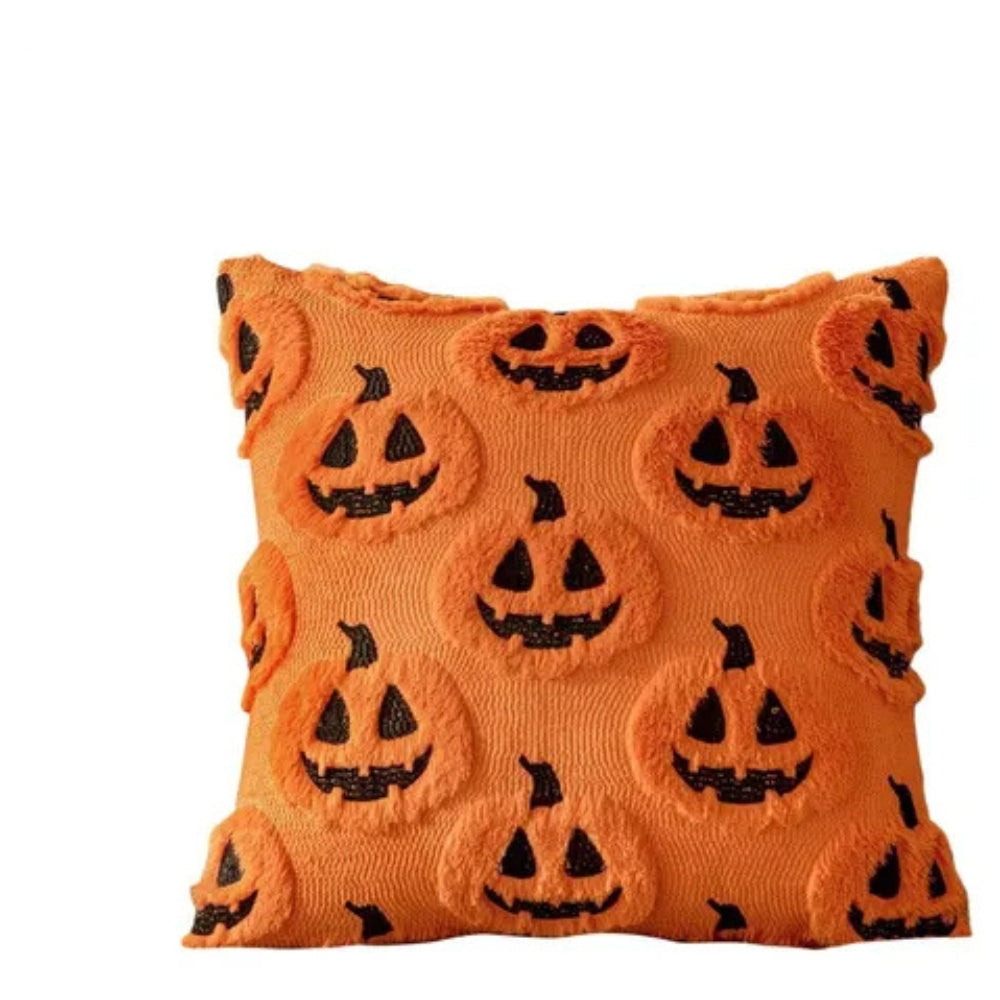 Halloween Throw Pillow Cover with Seasonal Gourd Design – Soft Microfiber Decorative Cushion Slip for Sofa, Bed & Living Room Chairs | Thomler